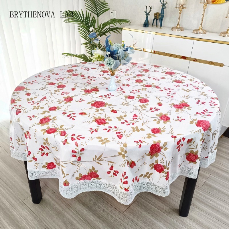 Outdoor Furniture Year Round - Okrągły obrus z PVC z kwiatowym