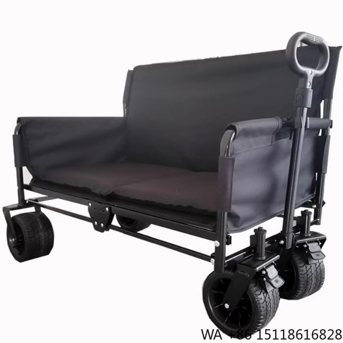 Outdoor Furniture Recliner Set - Wielofunkcyjny, składany wózek metalowy na czterech