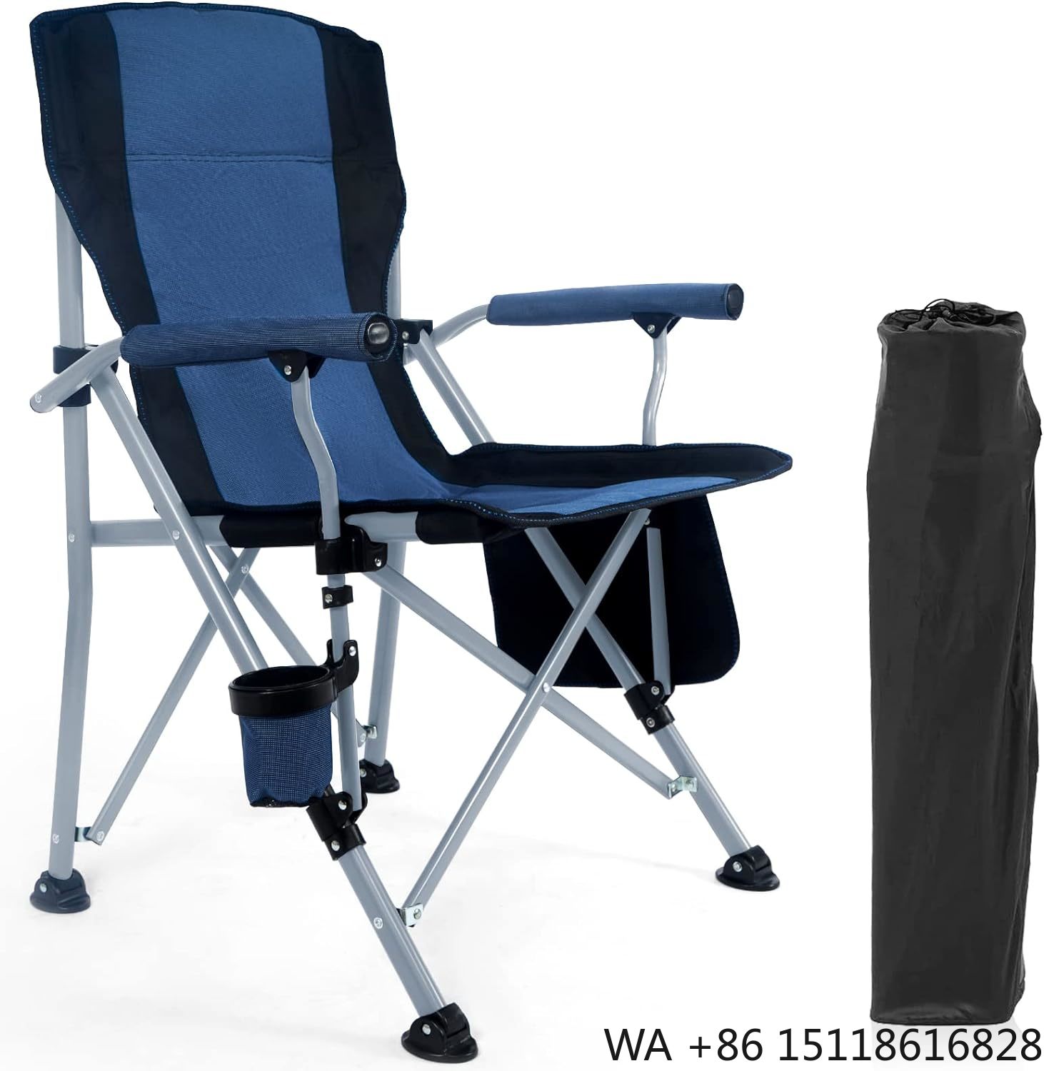 Outdoor Furniture Recliner Set - Składane przenośne duże krzesło kempingowe na