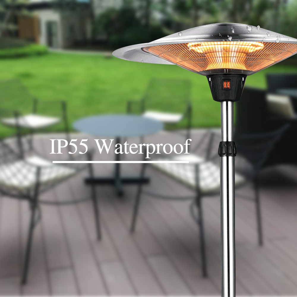 Patio Heater Standing - Elektryczny grzejnik do parasola ogrodowego, wiszący,