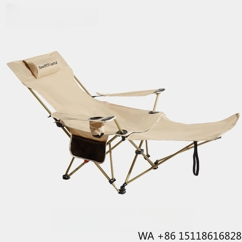 Outdoor Furniture Recliner Set - Przenośne składane krzesło kempingowe SwiftTranz ze