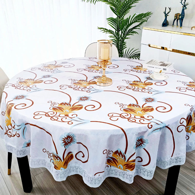 Okrągły obrus z PVC z kwiatowy – Outdoor Furniture Year Round recenzja i cena