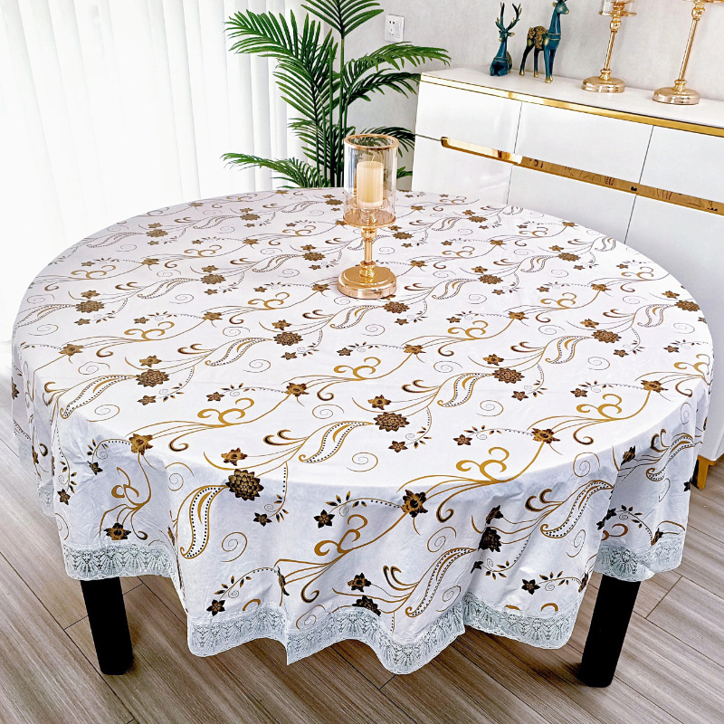 Okrągły obrus z PVC z kwiatowy – Outdoor Furniture Year Round recenzja i cena