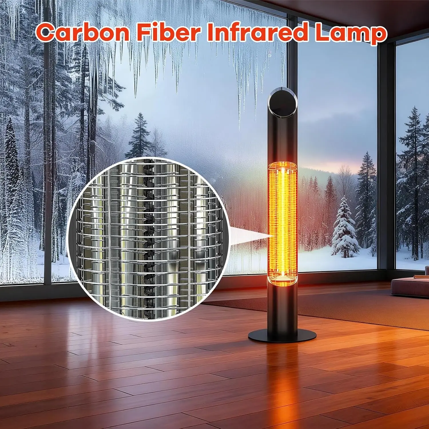 Elektryczny grzejnik tarasowy  – Patio Heater Standing recenzja i cena