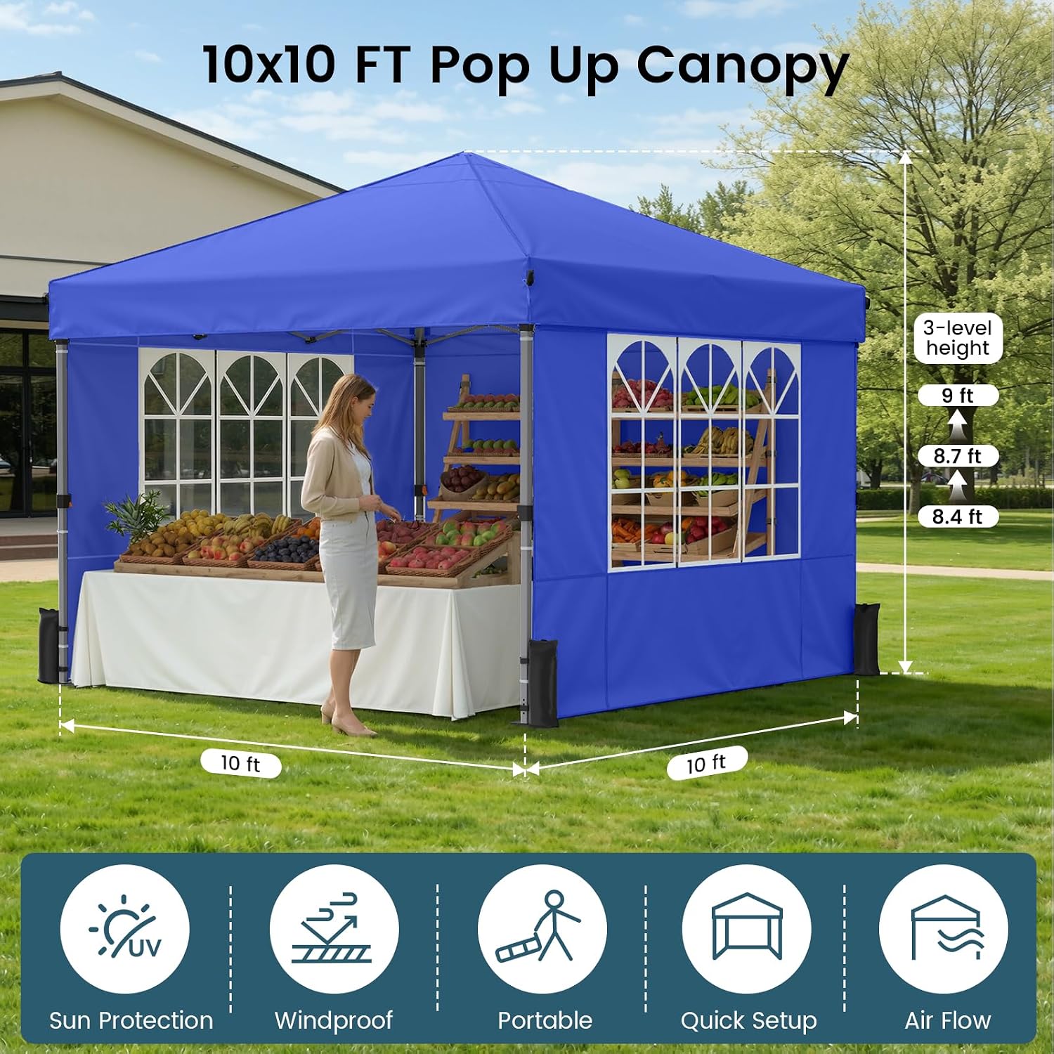 Namiot składany 3x3m z ścianka – Gazebo Pop Up recenzja i cena