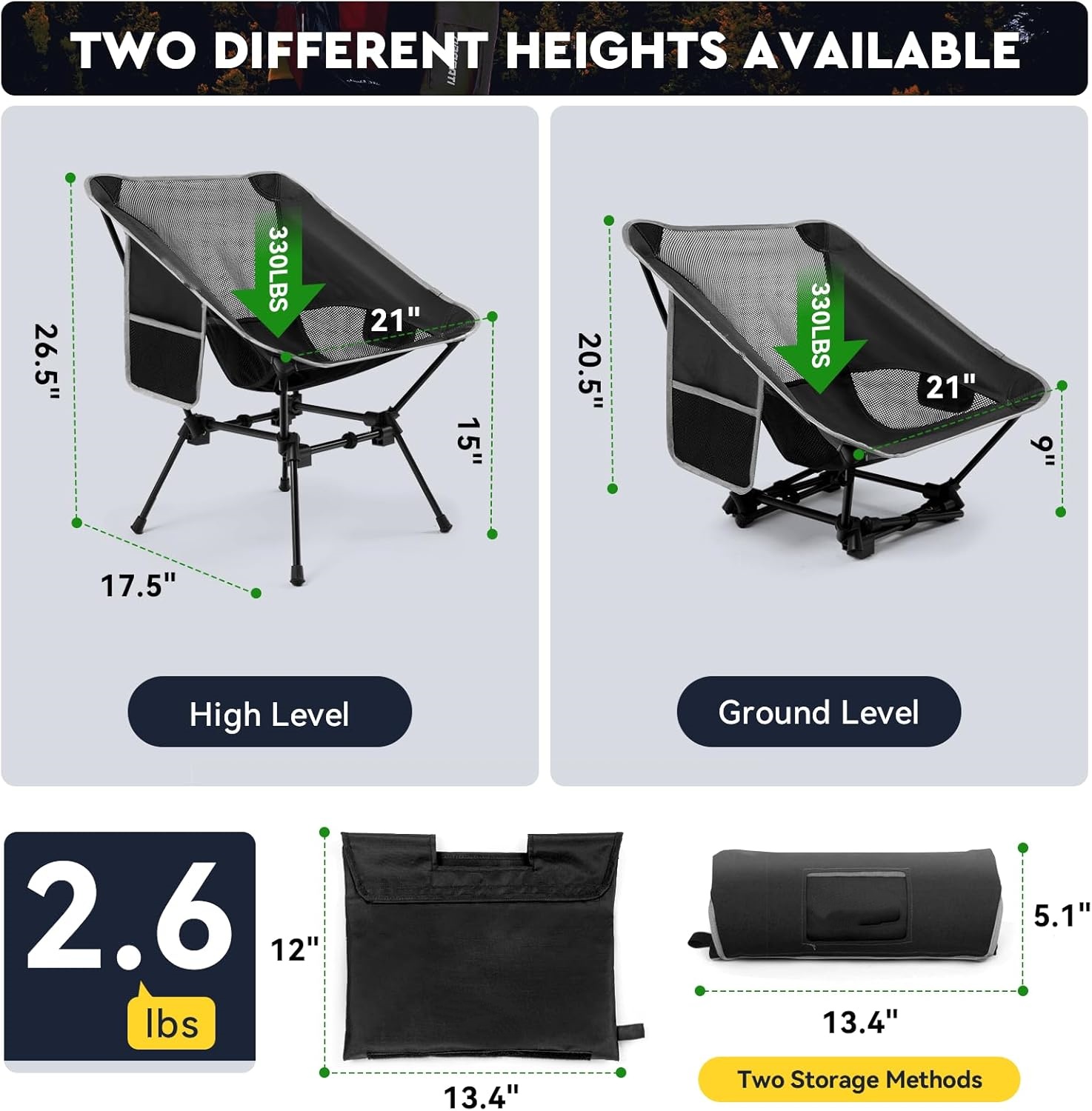 Lekkie krzesło kempingowe, krz – Outdoor Furniture Recliner Set recenzja i cena