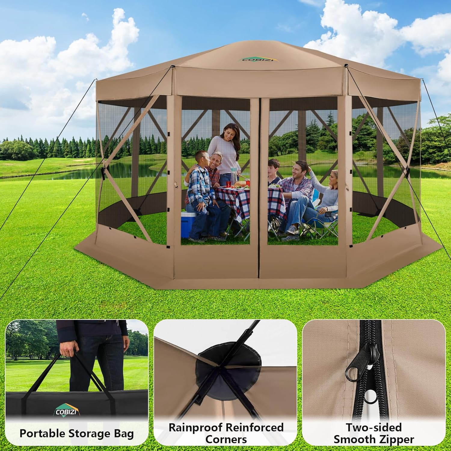 Namiot ekspresowy 15x15 z mosk – Gazebo Pop Up recenzja i cena