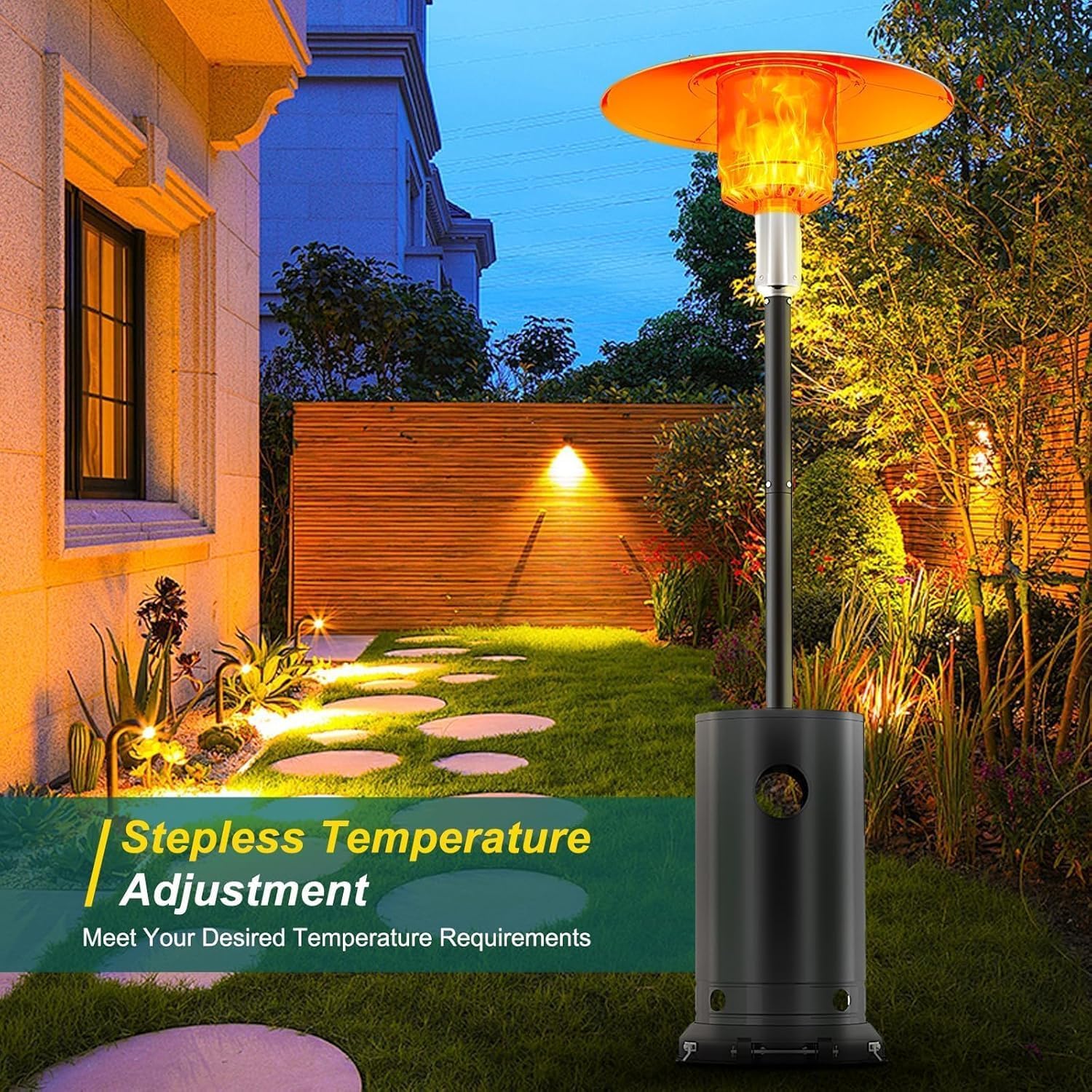 Lampa grzewcza zewnętrzna 48 0 – Patio Heater Standing recenzja i cena