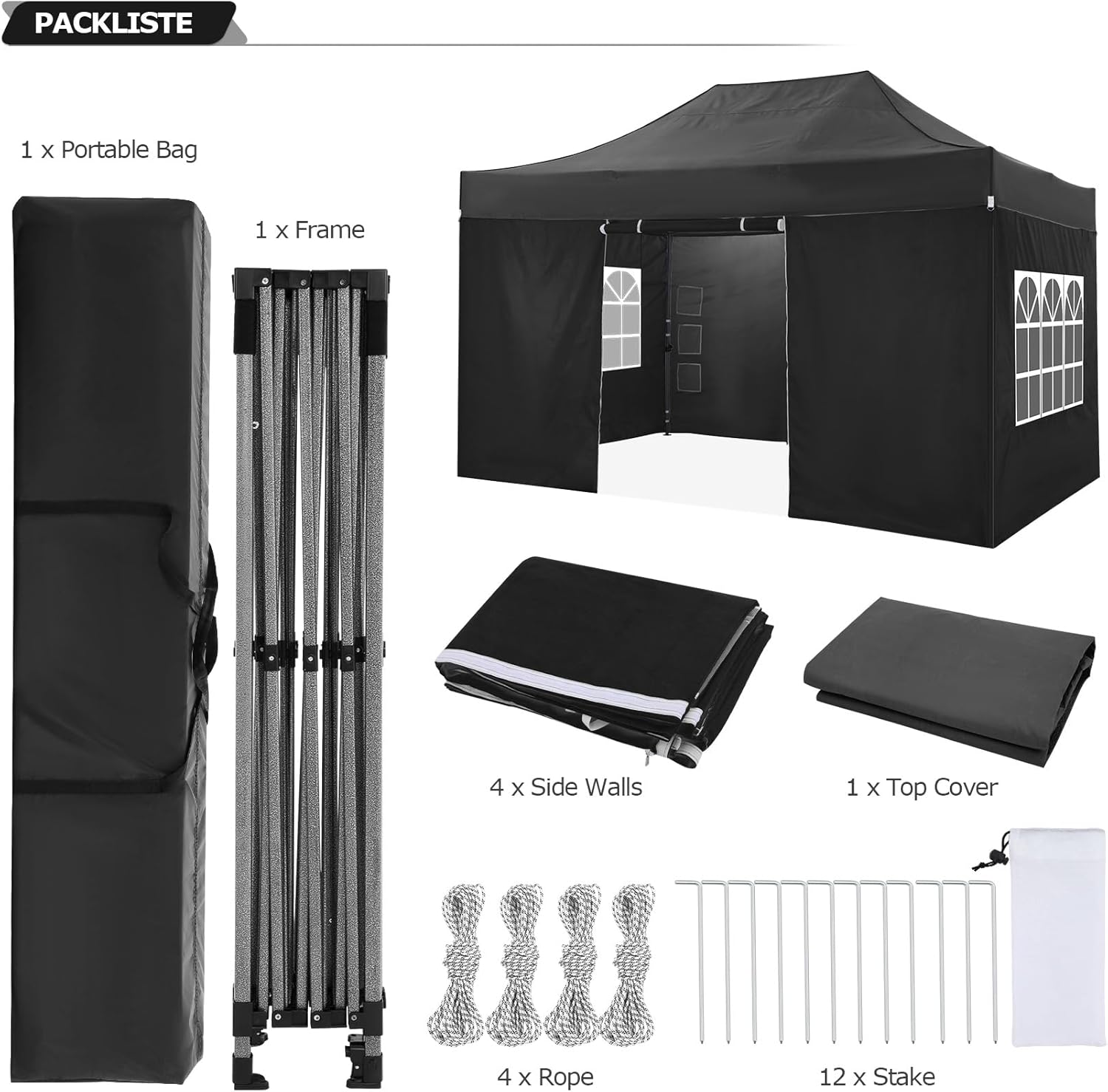Namiot składany 10x15 stóp z 4 – Gazebo Pop Up recenzja i cena