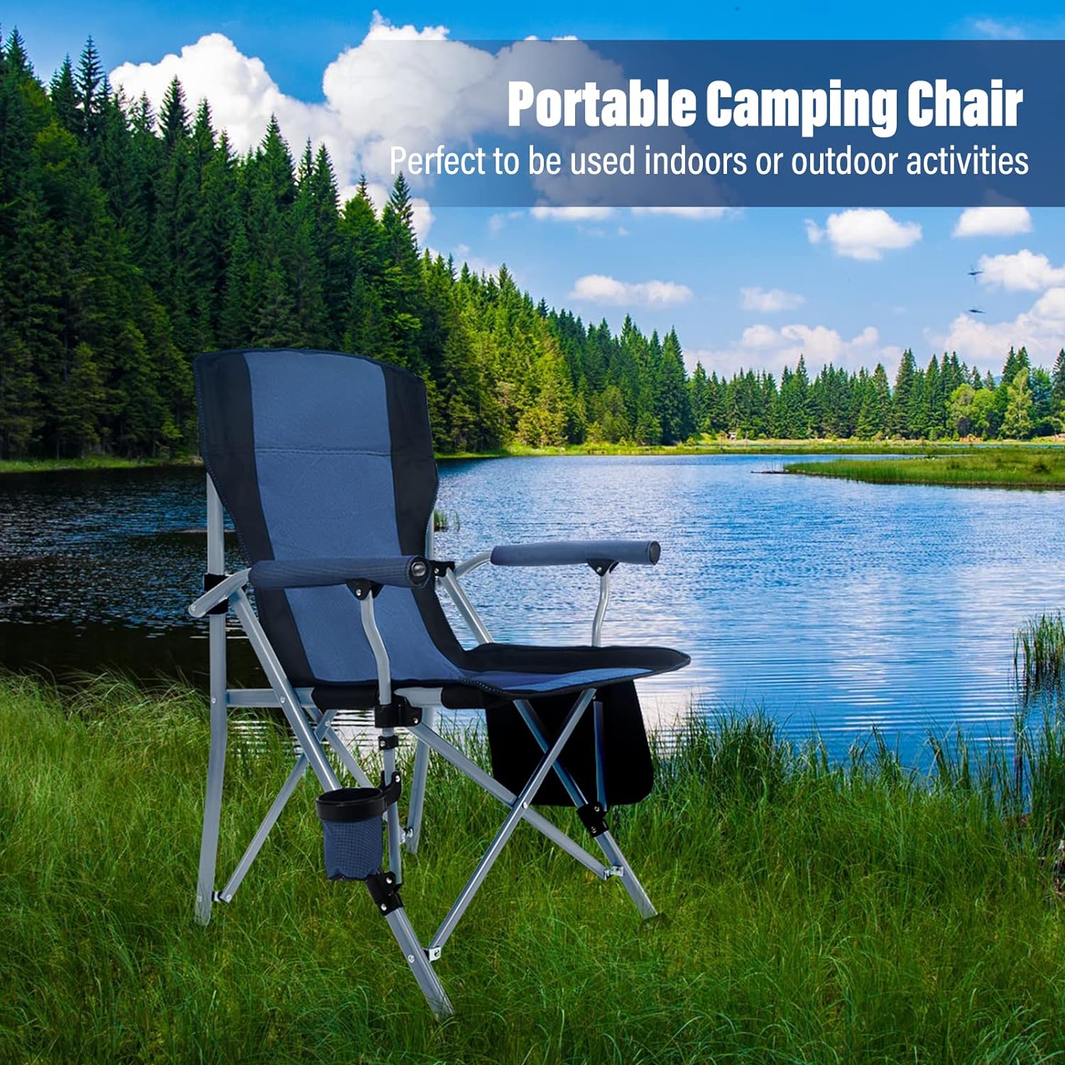 Składane przenośne duże krzesł – Outdoor Furniture Recliner Set recenzja i cena