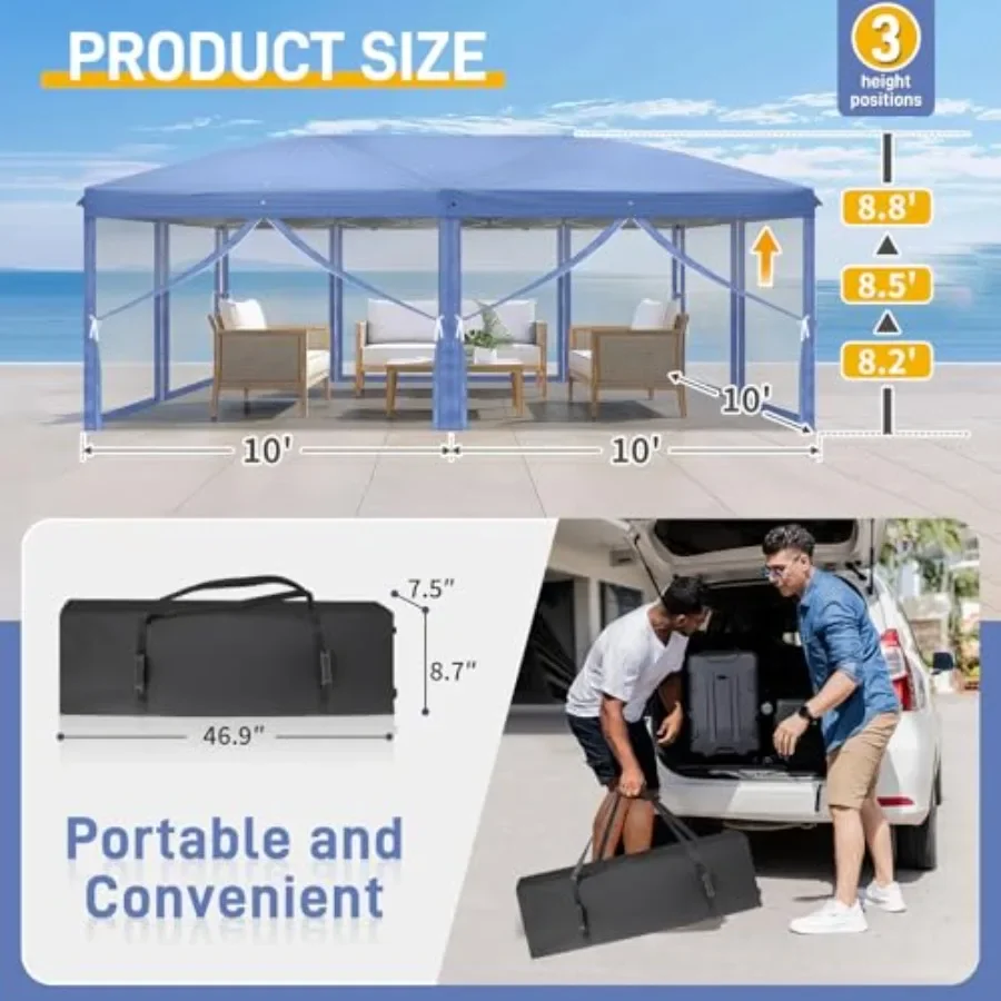 Namiot składany 10x20 z ściank – Gazebo Pop Up recenzja i cena